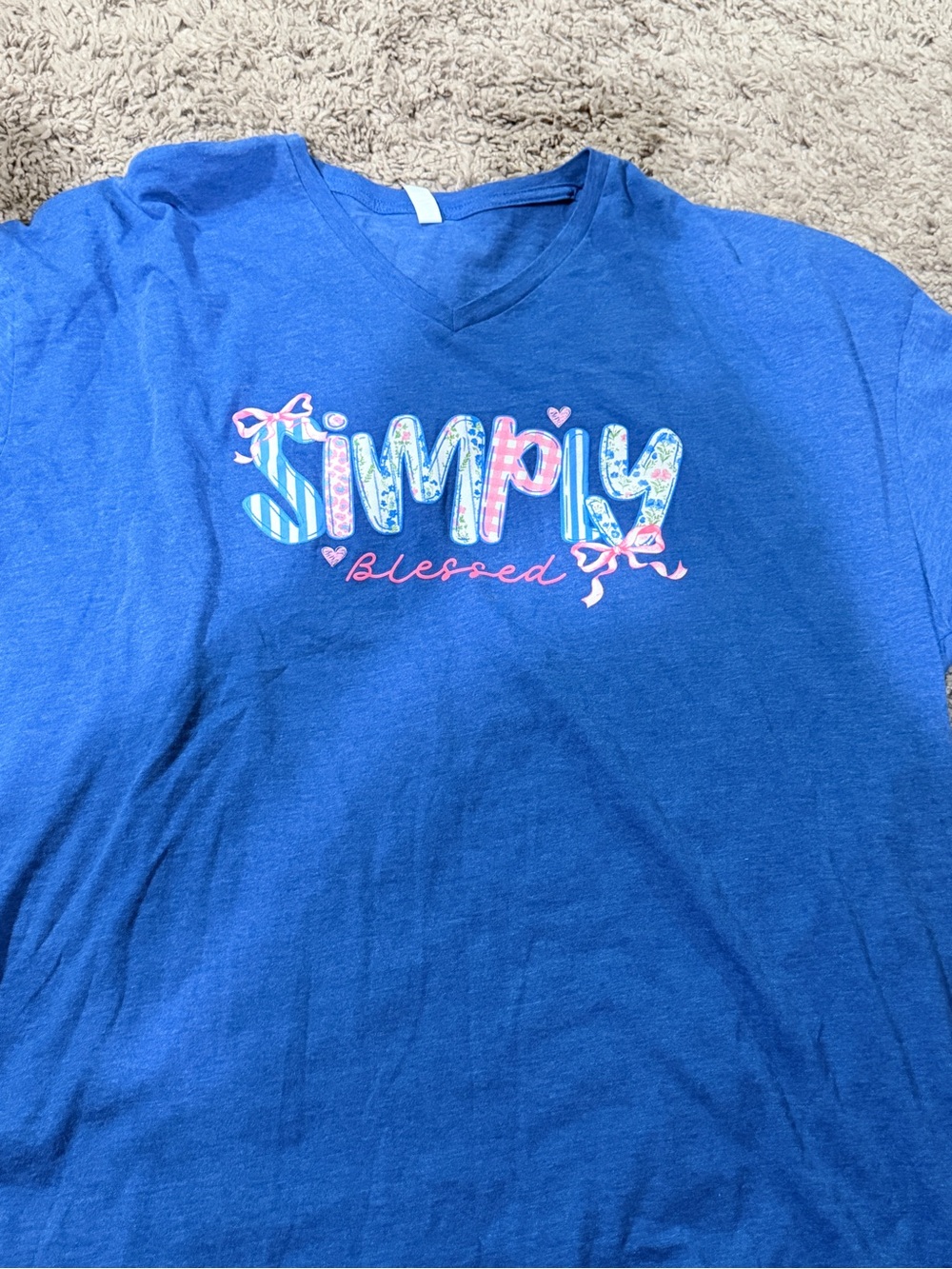 Simply Blessed Blue Graphic Tee